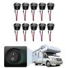 Round Rockers Switch,10Pcs Rockers Switch,12V Toggle Switch with Prewired Electrical Switches for Boats Car