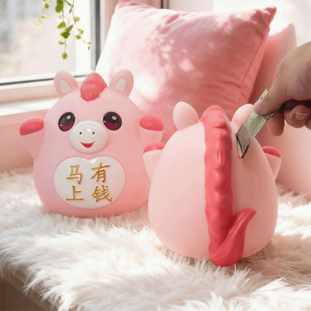 Anti-Fall Piggy Bank Cartoon Decorative Ornament Home Decoration Money Box  Living Room