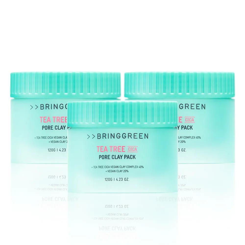 

BRINGGREEN Tea Tree Cica Pore Clay Pack 120g Pore Care 3 Pieces
