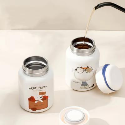 Fashion Stainless Steel Vacuum Thermal Cup Leak Proof Cartoon Thermos Bottle Portable Drinkware Insulated Water Cup Household
