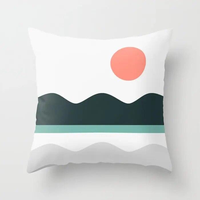 Colorful Geometric Pattern Pillowcase 45x45cm Sofa Seat Car Cushion Cover Room Aesthetic Modern Home Decor