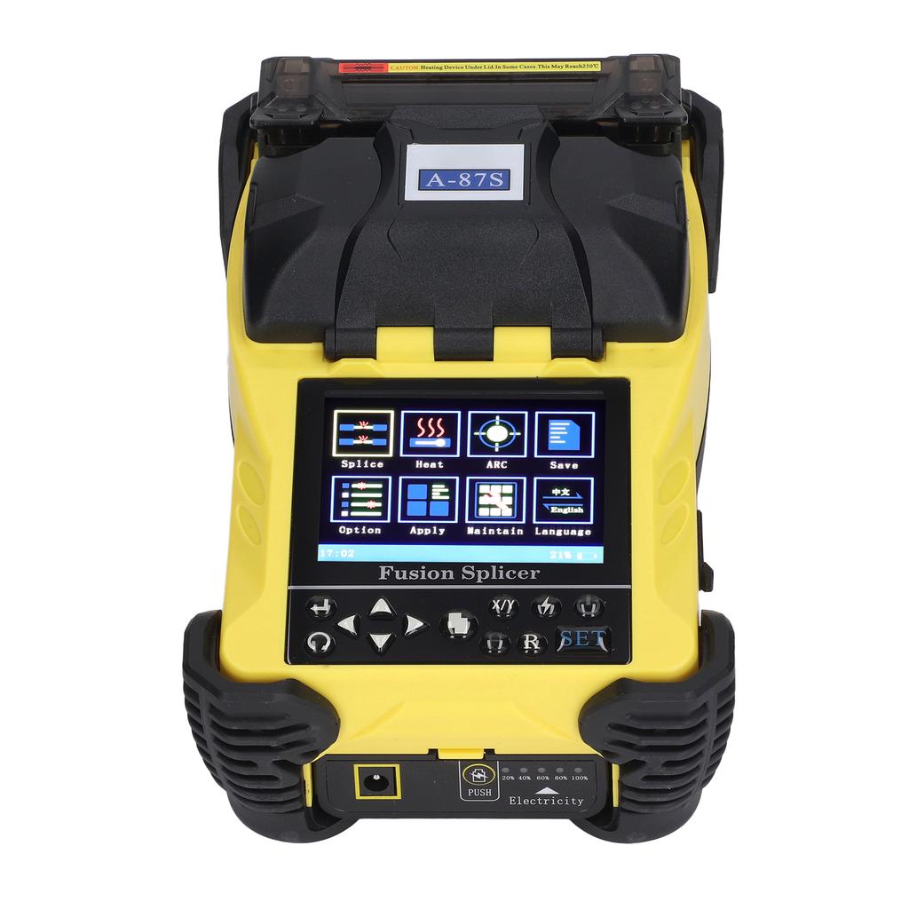 Fusion Splicer Set Automatic 3 in 1 Mini Optical Fiber Fusion Splicer for Telecommunications 100‑240V EU Plug