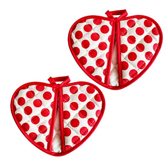 2-in-1 Anti-Scalding Gloves Double Layer Cotton Insulation Pads High Temperature Resistant Oven Mitts for Baking Kitchen