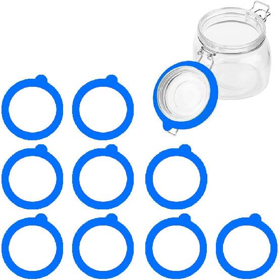 Silicone Replacement Gasket, Airtight Rubber Seals Rings for Mason Jar Lids, Leak-Proof Canning Silicone Fitting Seals for Glass Clip Top Jars