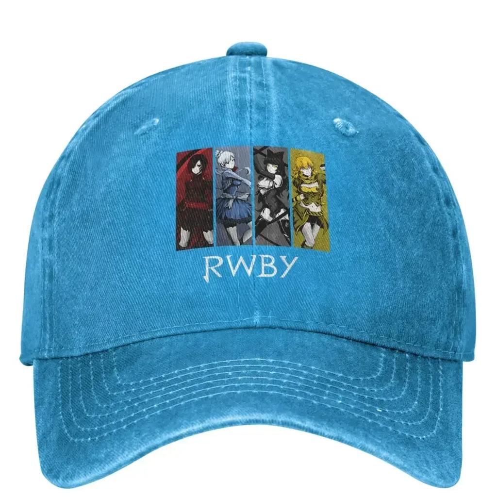 Mode Vier Zeichen RWBYs Anime Baseballkappe Unisex Used Gewaschen Snapback Outdoor Aktivitäten Hüte