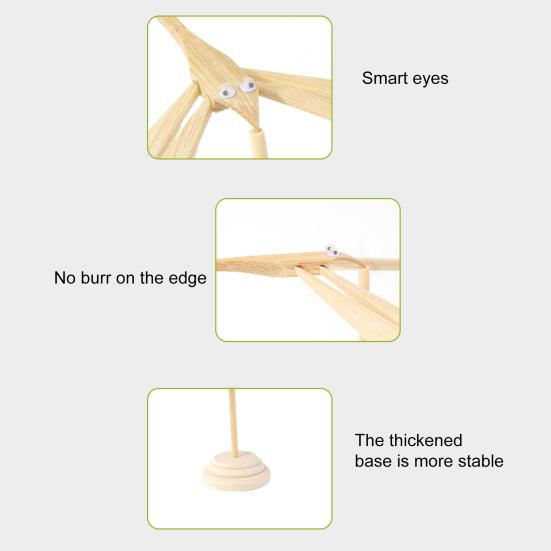 Bambus Libelle Spielzeug verdicken Holzsockel handgemachte unvollendete Copter Spielzeug Kunst Dekor Kunsthandwerk Balance Holz Bambus Libelle Modell Home Decor