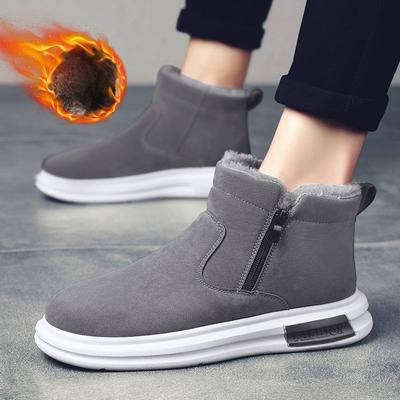 Pánské Velké Velikosti Měkká Podrážka Zimní Teplé Kožešinové Jedny Sněhule Polstrované Podšívkované Kotníkové Boty Protiskluzové Turistické Sportovní Bavlněné Boty Martinky