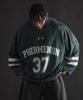 PHERMENON Oversized Rugby Jersey Long Sleeve - Charcoal Green