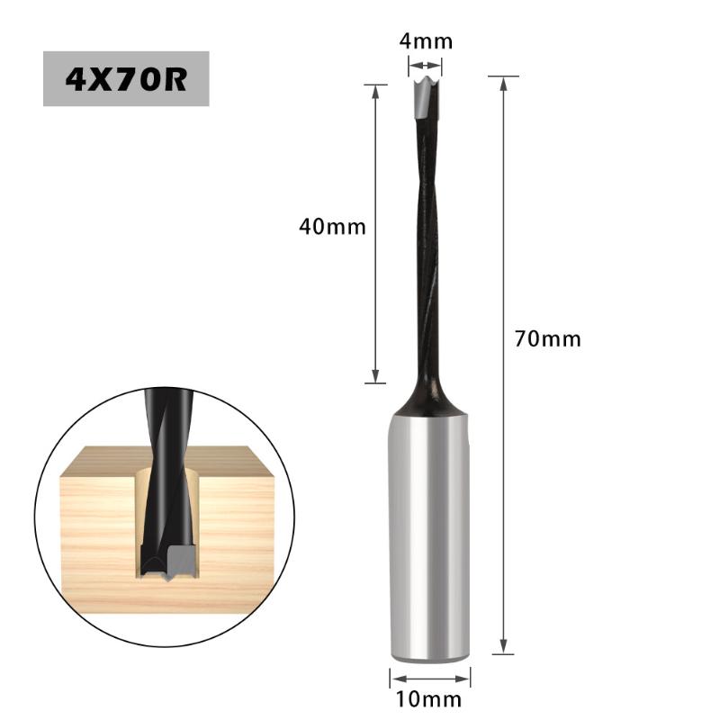 2 Flute Drill Bits 70Mm Length 10Mm Shank Left/Right Row Drill Carbide Hole Opener Wood Alloy Tool