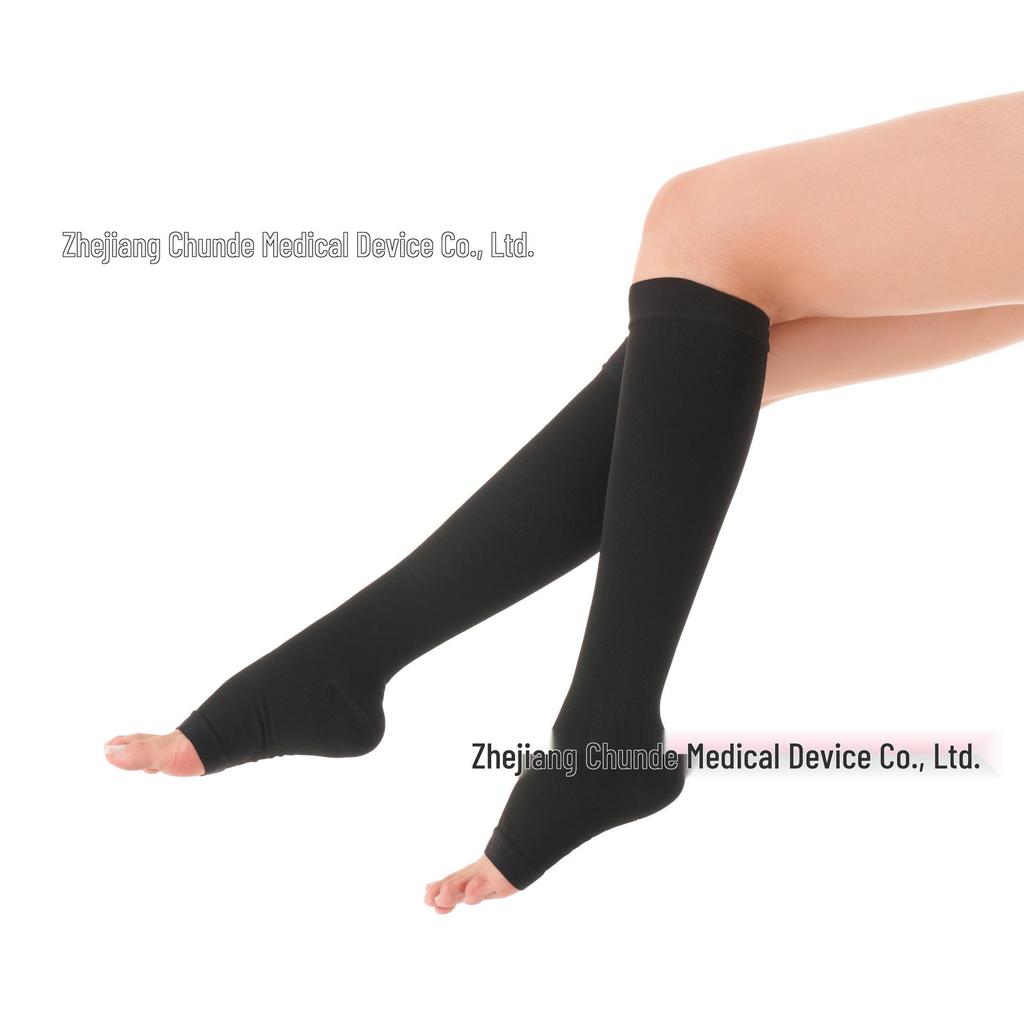 Mid-Calf Gradient Compression Socks: Elastic, Anti-Varicose, Non-Slip, First & Second Class.