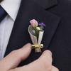 DIY Wearable Flower Brooches Mini Artful Flower Vase Brooch  Birthday Celebration
