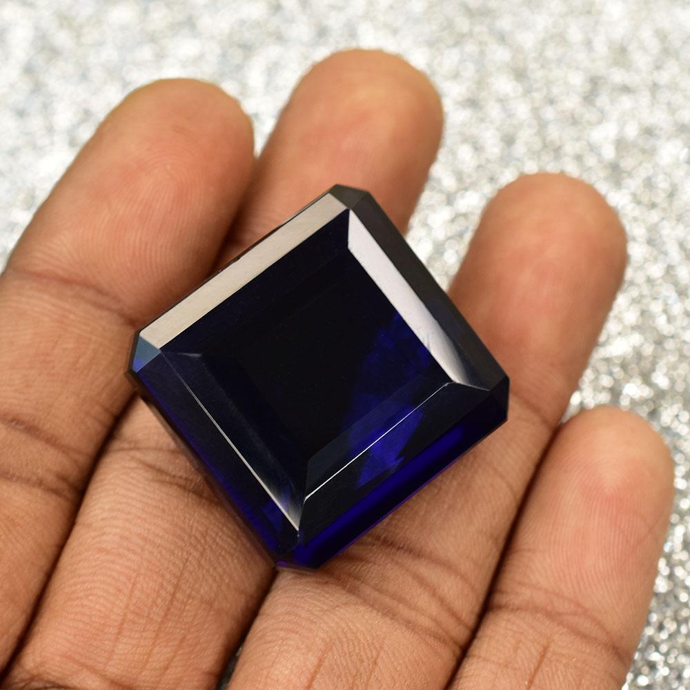 Natural Purple Amethyst Loose Gemstone 38.55 Ct Square Cut for Jewelry Making and Gem Collections