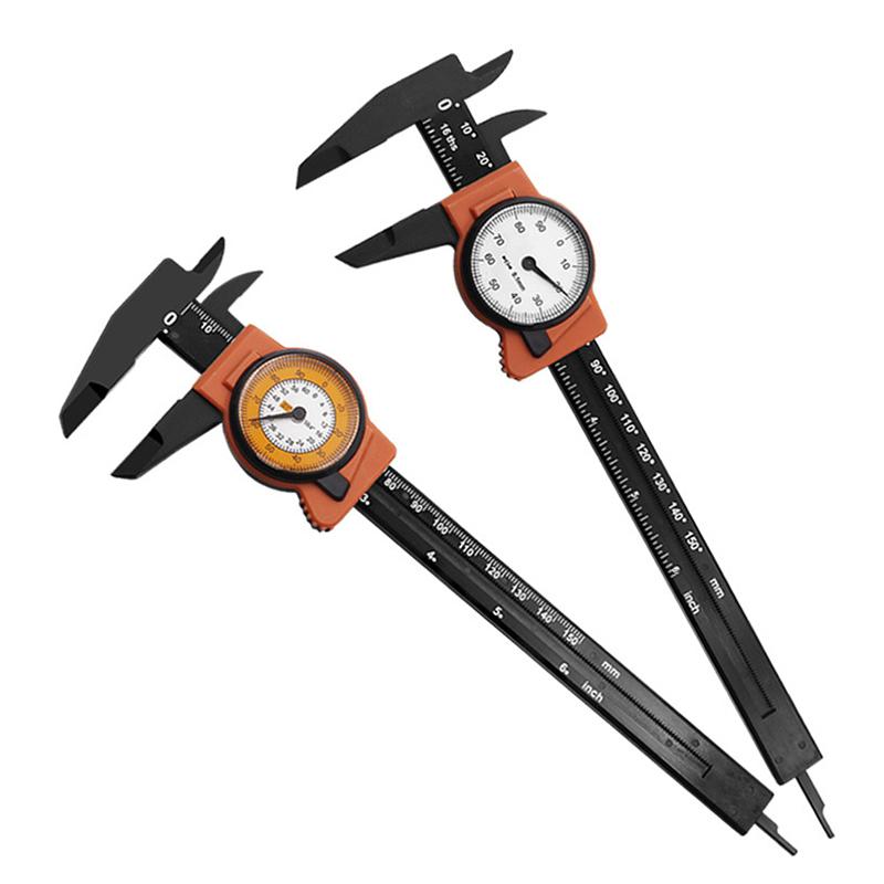 0-150Mm 0-6" Rýsovací Vernierové posuvné měřítko s hodinkami Plastové Vernierové posuvné měřítko s úložným boxem Vysoce přesné nástrojové nářadí