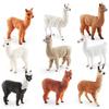 Realistic Miniature Alpaca Model Figurine Desktop Decor Perfect For Animal Lovers