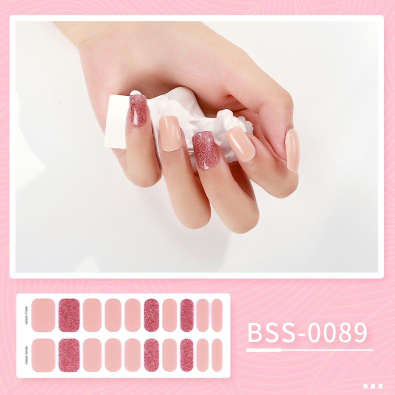 Beauty Stickers Semi-cured Nail Stickers UV Phototherapy Lamp Gel Manicure Stickers Mixed