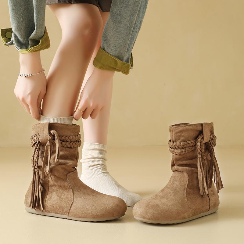 2025 New Stylish Meila Ankle Boots, Retro and Versatile, Slouchy Boots.