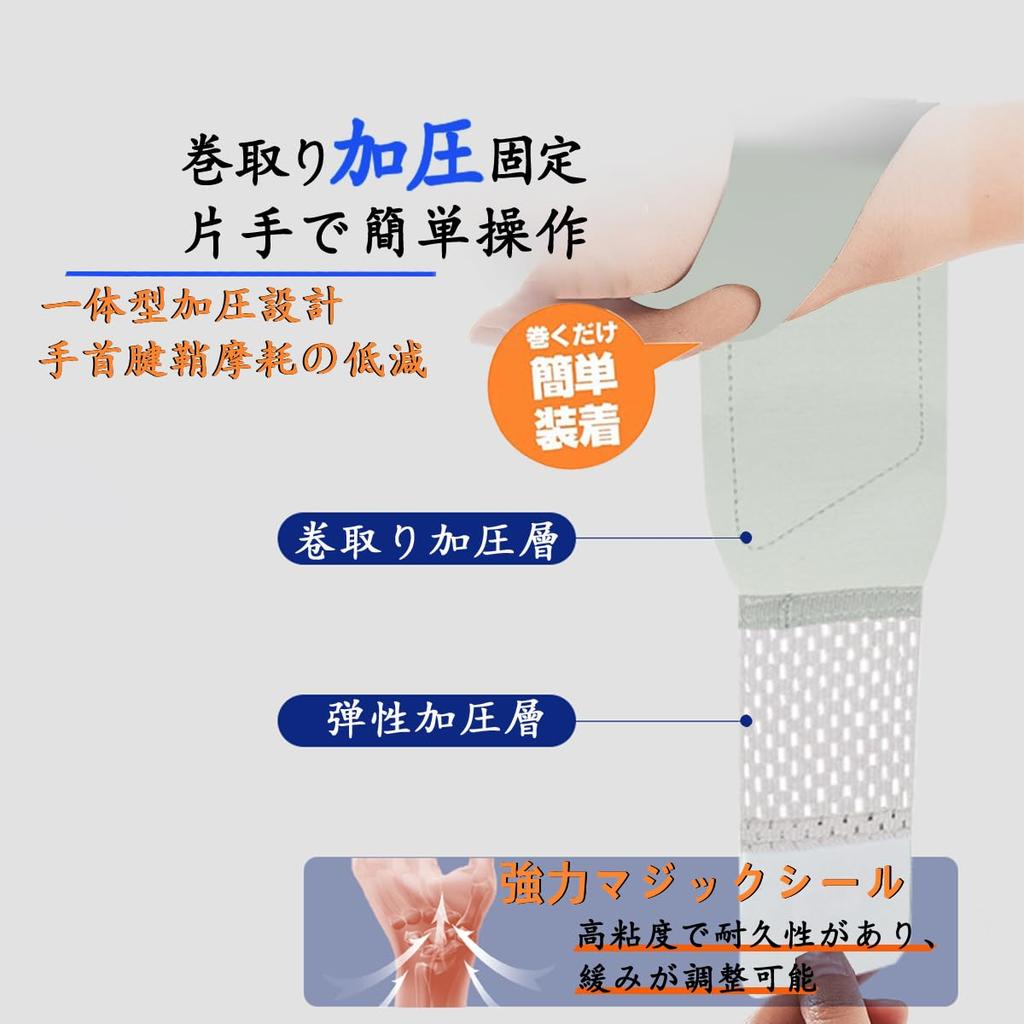 Wrist Support for Tendon Sheath and Joint Adjustable Injury for Unisex [Elastic Compression] Support, Pressure, Thin, Breathable, Sweat-Wicking,