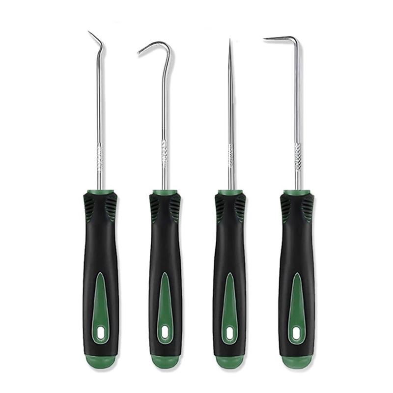 4-Piece Oil Seal Hook Set: Tire Repair & O-ring Puller Removal Tools