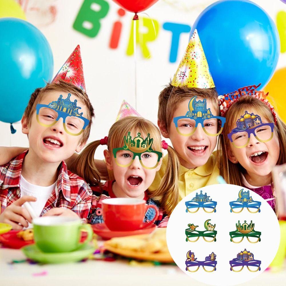 

Бумажные очки для вечеринки в честь Рамадана, маска для вечеринки, детские декоративные игрушки, забавные принадлежности для вечеринок, вечерние