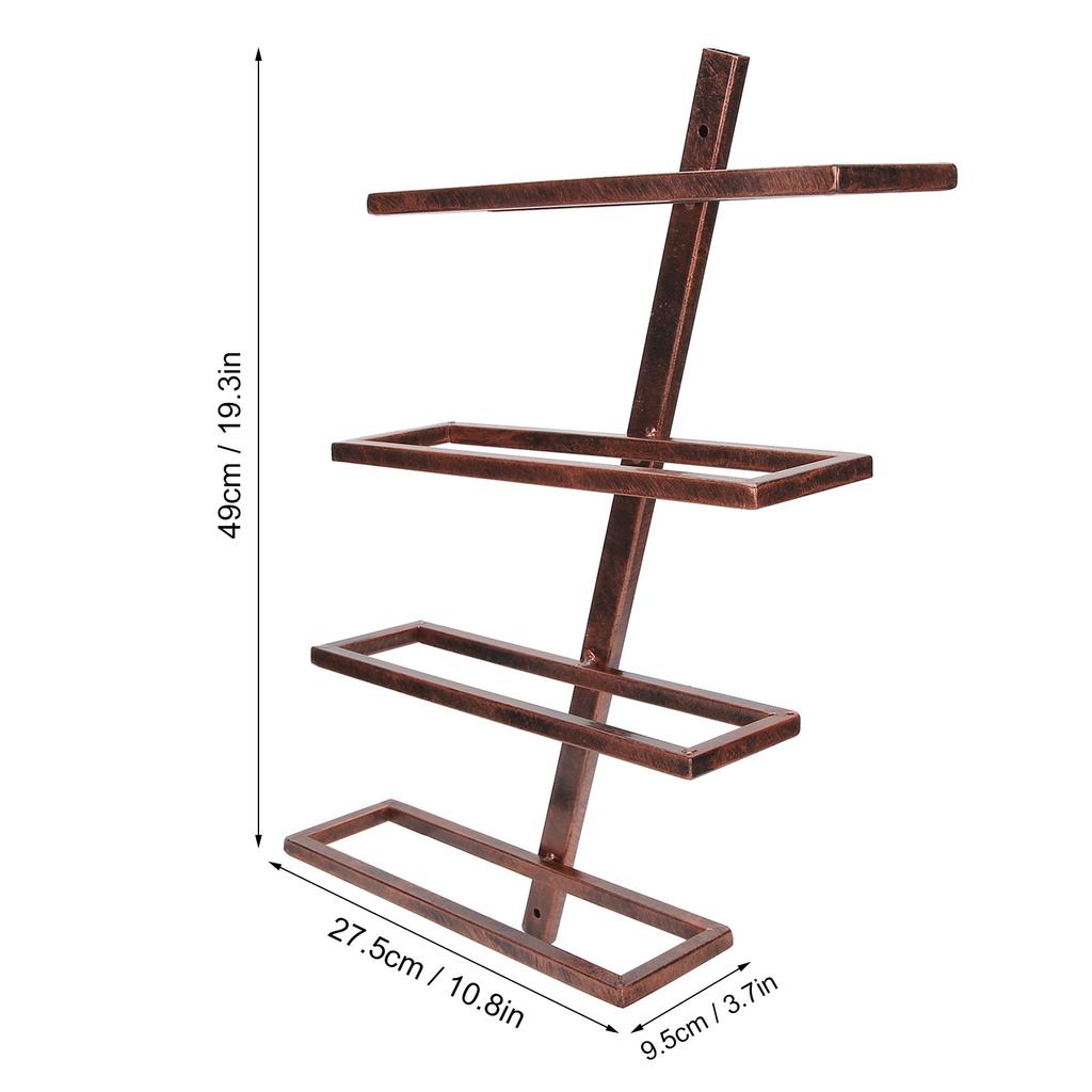 Rustic Wall Mounted Wine Rack Wine Bottle Holder Shelf for Household Dining Room Cabinet