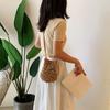 Yogodlns Cotton Rope Bucket Shoulder Bag For Women Handamade Woven Summer Beach Drawstring Crossbody Bag