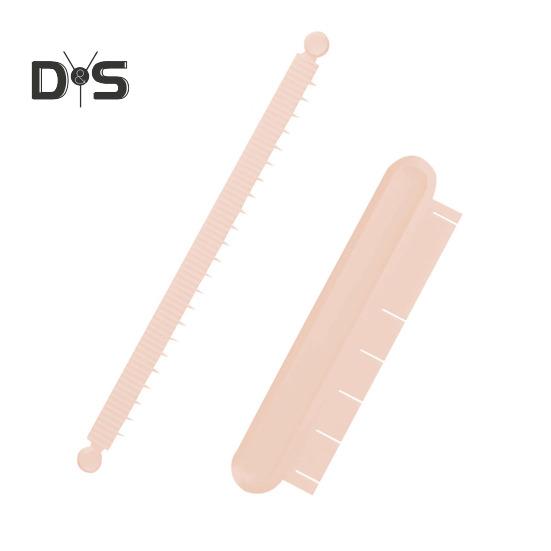 

Набор из 2 предметов для украшения торта с регулируемой направляющей дугой, набор прецизионных инструментов для выпечки с 14 настройками ширины и шкалой глубины, пластиковый трафарет для глазури для дома светло-розовый