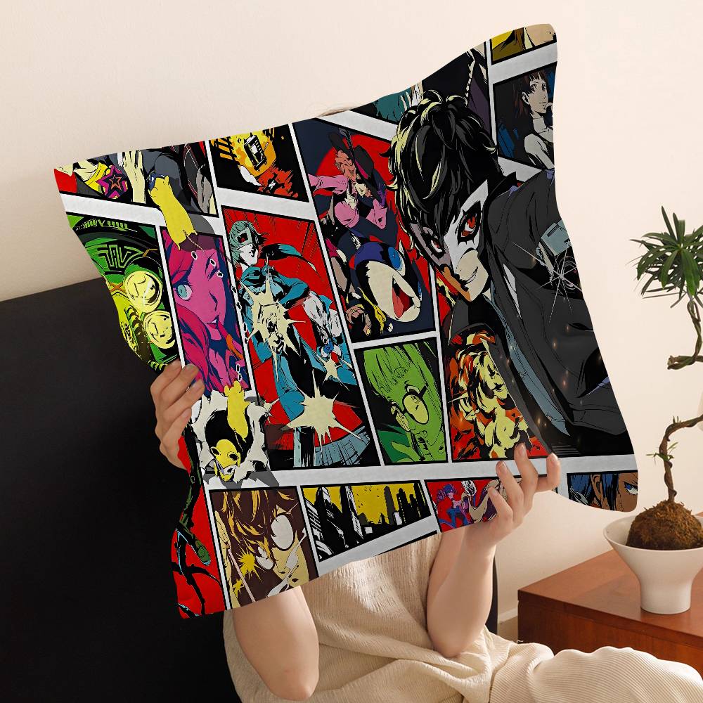 P-Persona 5 C-Classic Anime Personalized picture text home decorative pillows Household Gifts 45x45cm