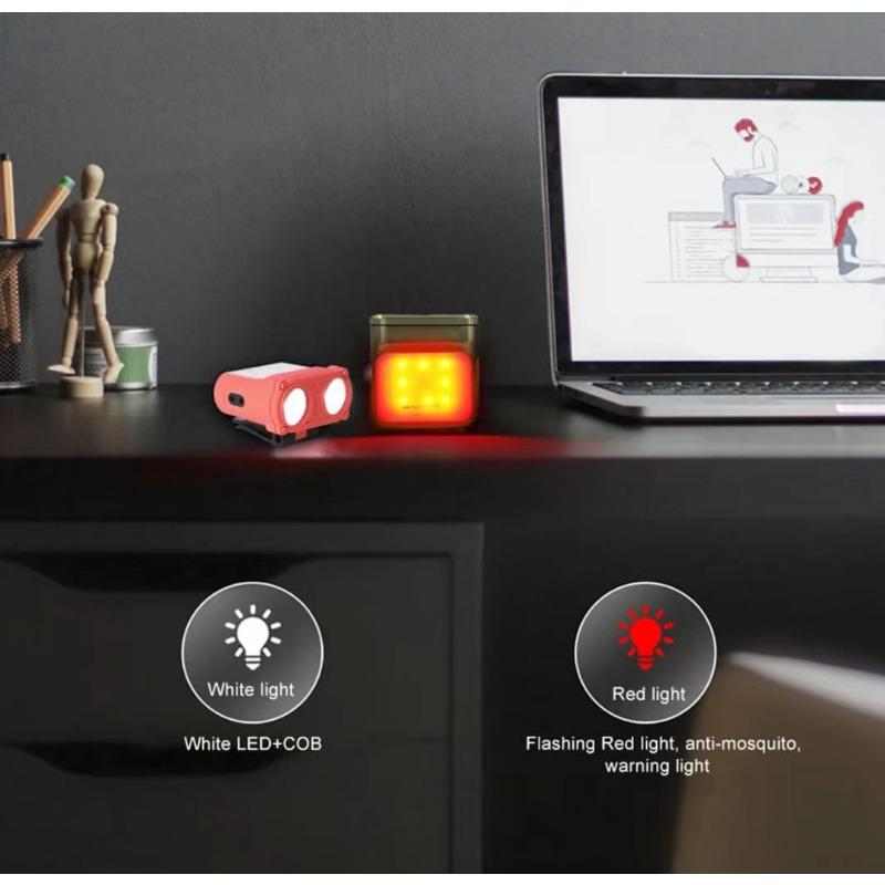 1200MAH Dual Beam Hat Clip Cap Light Mini LED Headlamp Sensor Headlight USB Rechargeable Adjustable Angle Camping Headlamp Work Lights