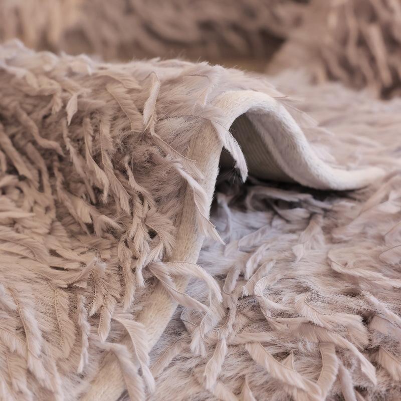 French Premium Plush Sofa Cushion Autumn And Winter New Winter Warm Straight Row Seat Cushion Non-Slip Cover Cloth