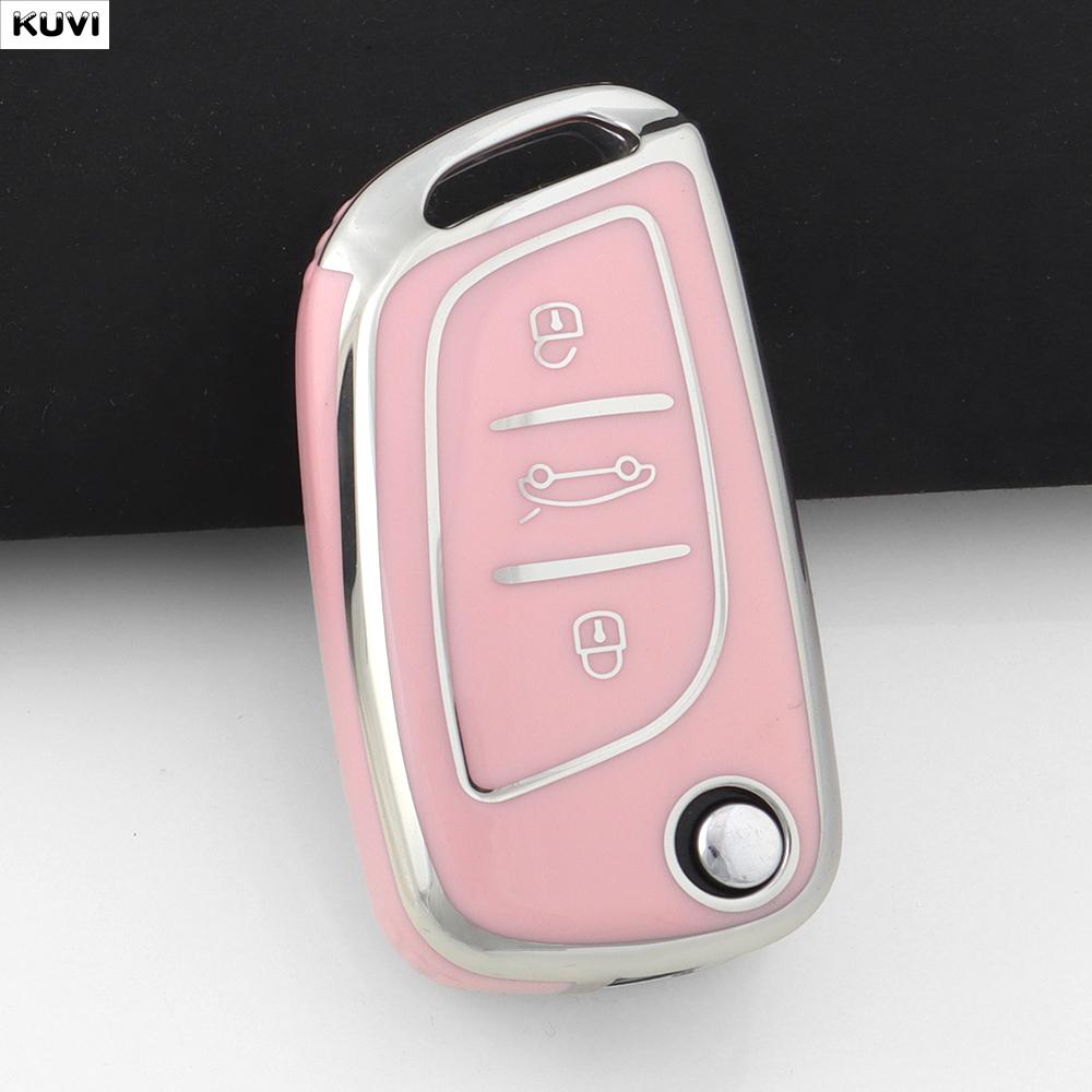 Tpu Car Folding Key Case Cover Shell Fob For Citroen C1 C2 C3 C4 C5 Xsara Pica For Peugeot 306 407 807 For Ds Ds3 Ds4 Ds5 Ds6