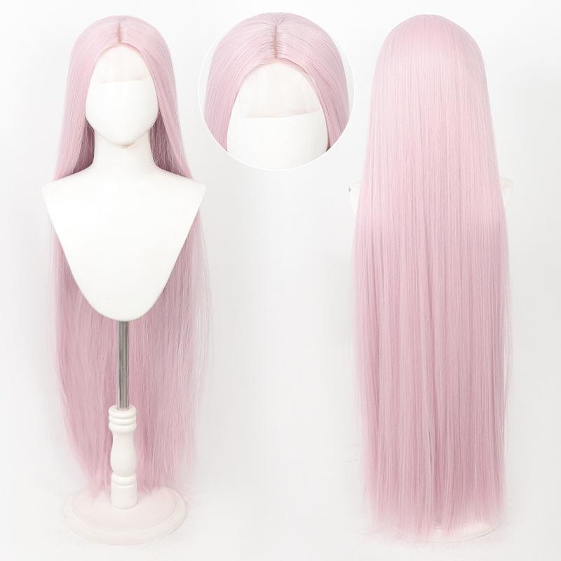 Long Straight Wig 100cm/ 40 Inch Lace Wig White Synthetic Wig Blonde Wig for Women Long Cosplay Wig Pink Wig Long Black Wig