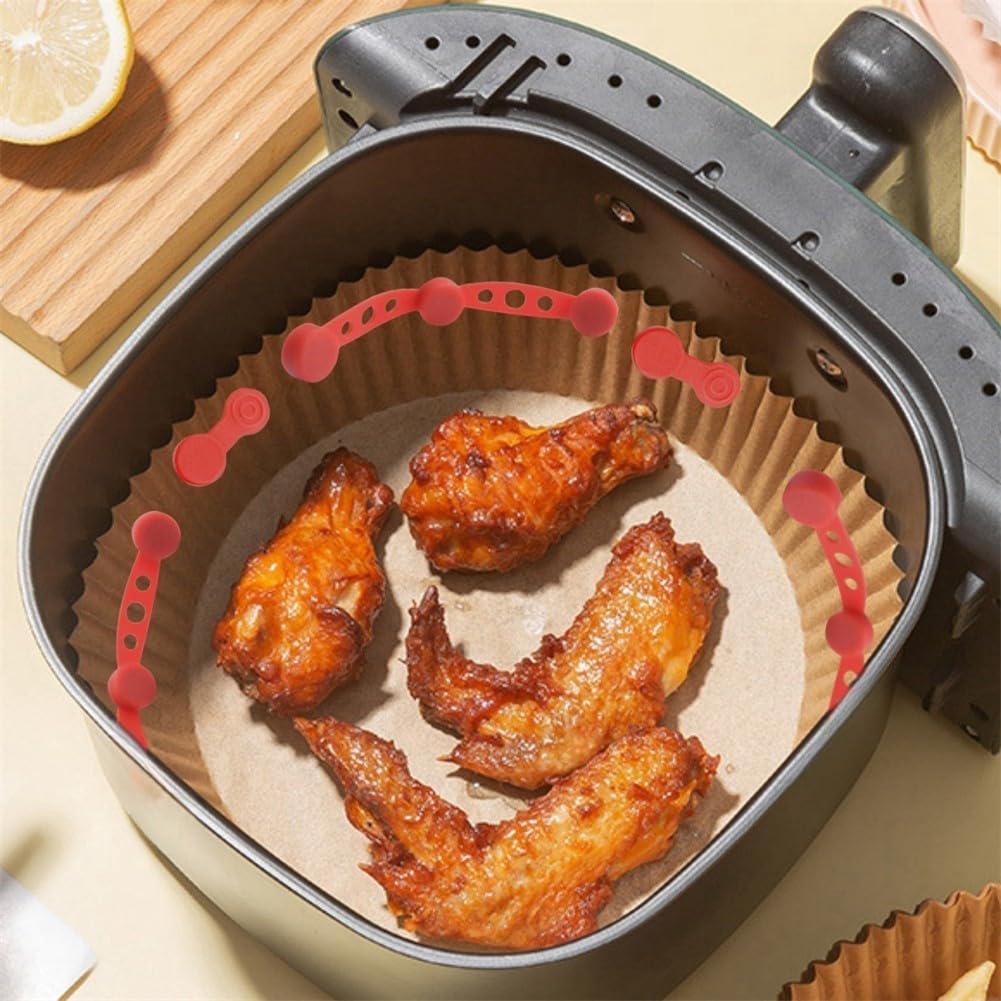 Air Fryer Magnet Silicone Buckle Baking Paper Fixation Tool High Temp Resistant Magnetic Air Fryer Buckle for Kitchen Baking