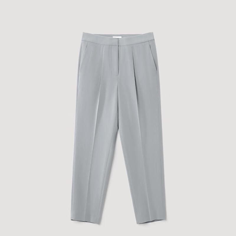 OVVOVV Women's Satin Acetate Tapered Cropped Pants