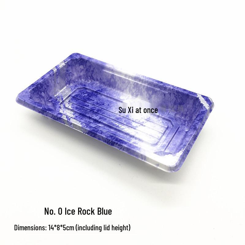Sushi Box Set: No. 0 Disposable Plastic High Lid Tray for Japanese Takeaway - Available in 2, 3, or 4-piece Gunkan, 50 Sets