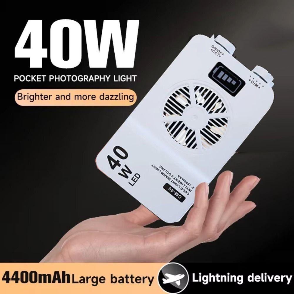 With Fan Handheld Fill Light 2800-9000K Camera Top Light Portable Selfie Lamp  Video Lighting