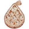 Exquisite Russian 585 Purple Gold Smart Shiny Water Drop Pendant Fashion Temperament Rose Gold Plated Color Gold Necklace