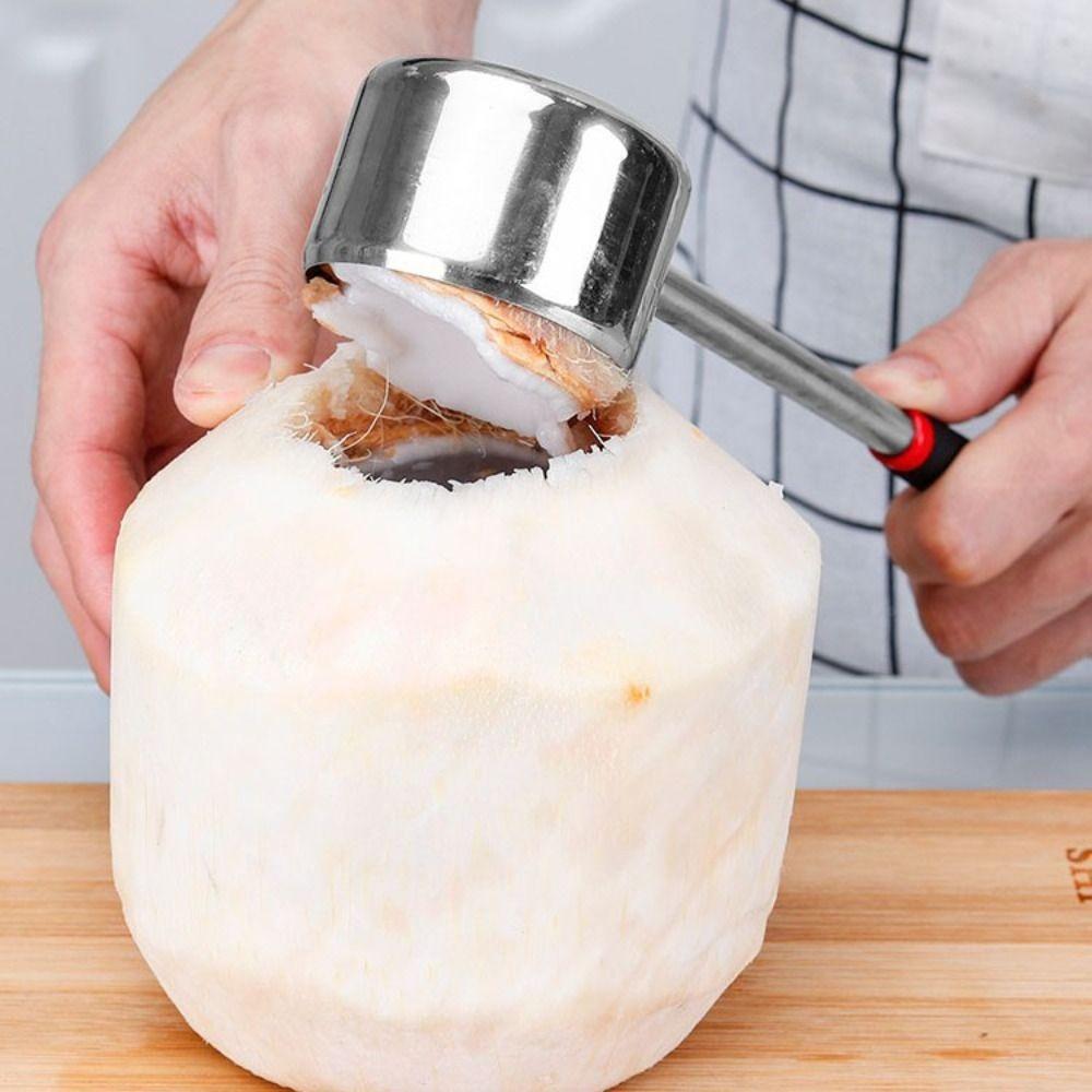Stainless Steel Coconut Opener Kit with Corkscrew Coconut Puncher Coconut Breaker Kit  Fruit Store