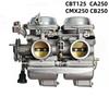 Motorcycle Engine Accessory Carburetor Twin Cylinder For Honda Rebel 250 CB250 CMX250 CA250 CBT125 Moto Replacement Parts