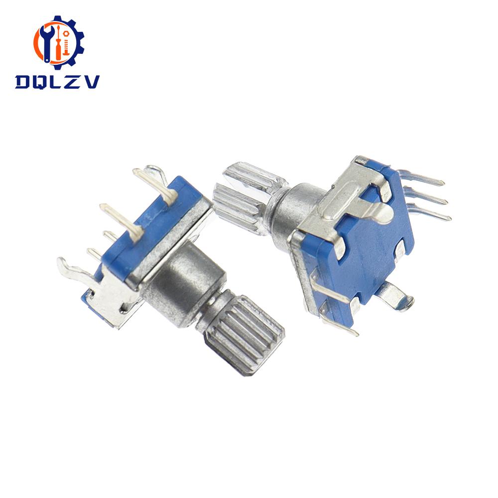 20 Position 360 Degree Rotary Encoder EC11 w Push Button 5Pin Handle Long 12MM With A Built In Push Button Switch