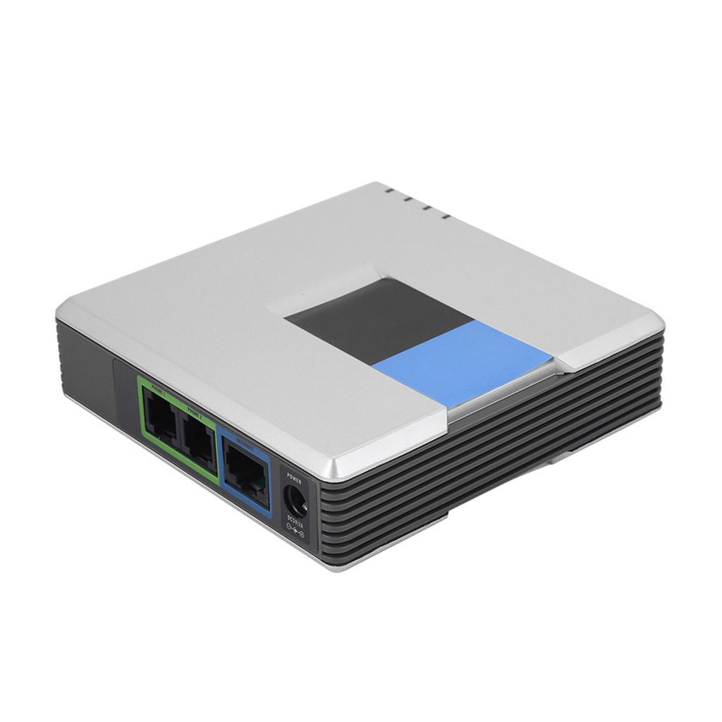 VoIP Gateway Internet Phone 2 Ports Adapter SIP RJ45 Cable For Linksys PAP2T