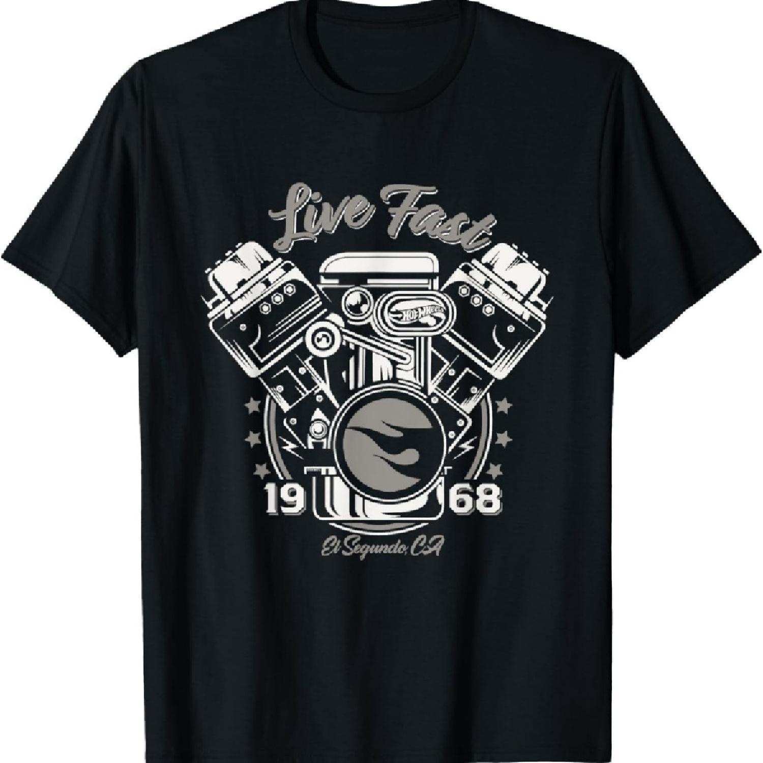 

Hot Wheels Live Fast 1968 T-Shirt XXXXXL чёрный