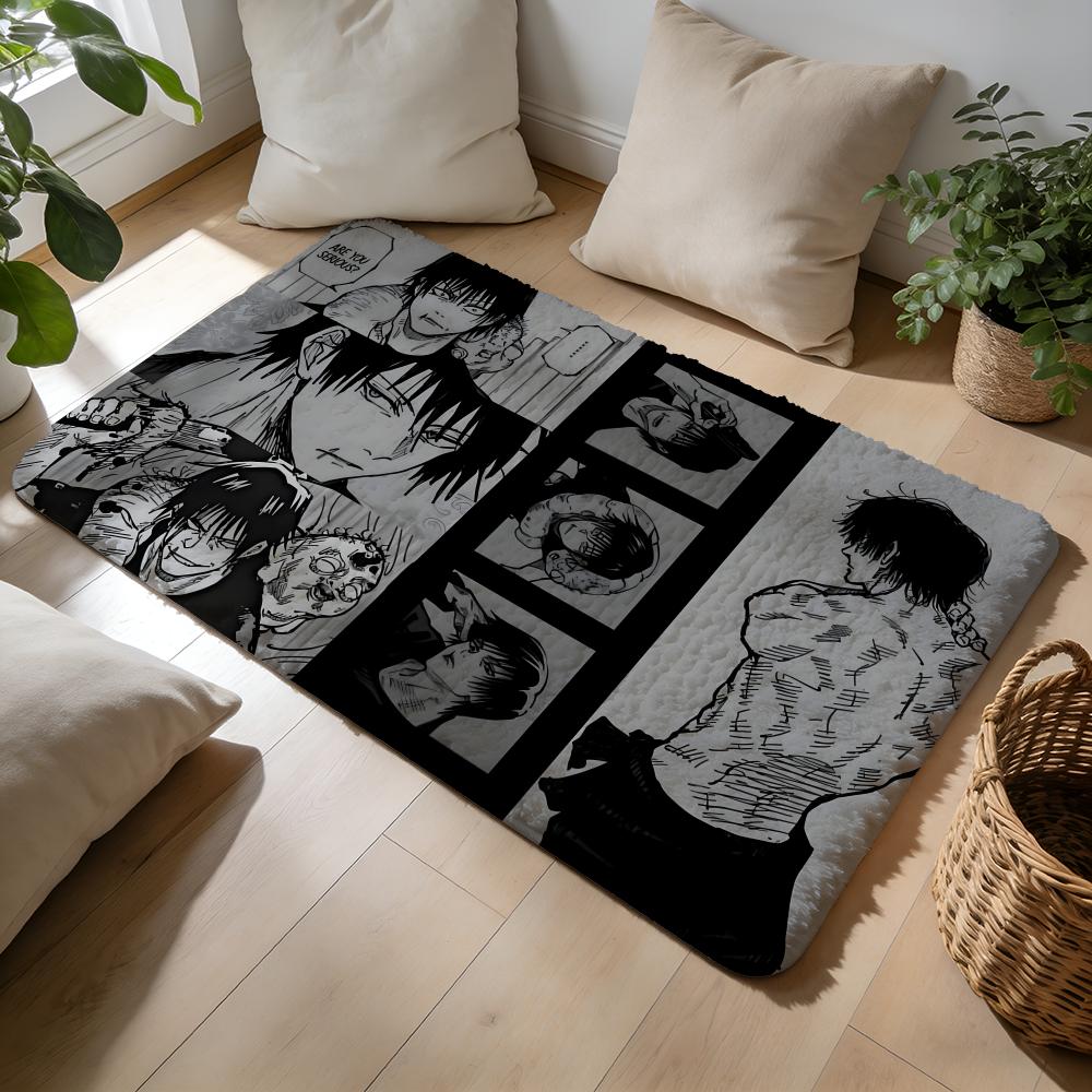 KKaisen Fushiguro Toji Anime Fußmatte Weiche Flanell-Absorbierende Matte Rutschfester Teppich Zuhause Schlafzimmer Badezimmer