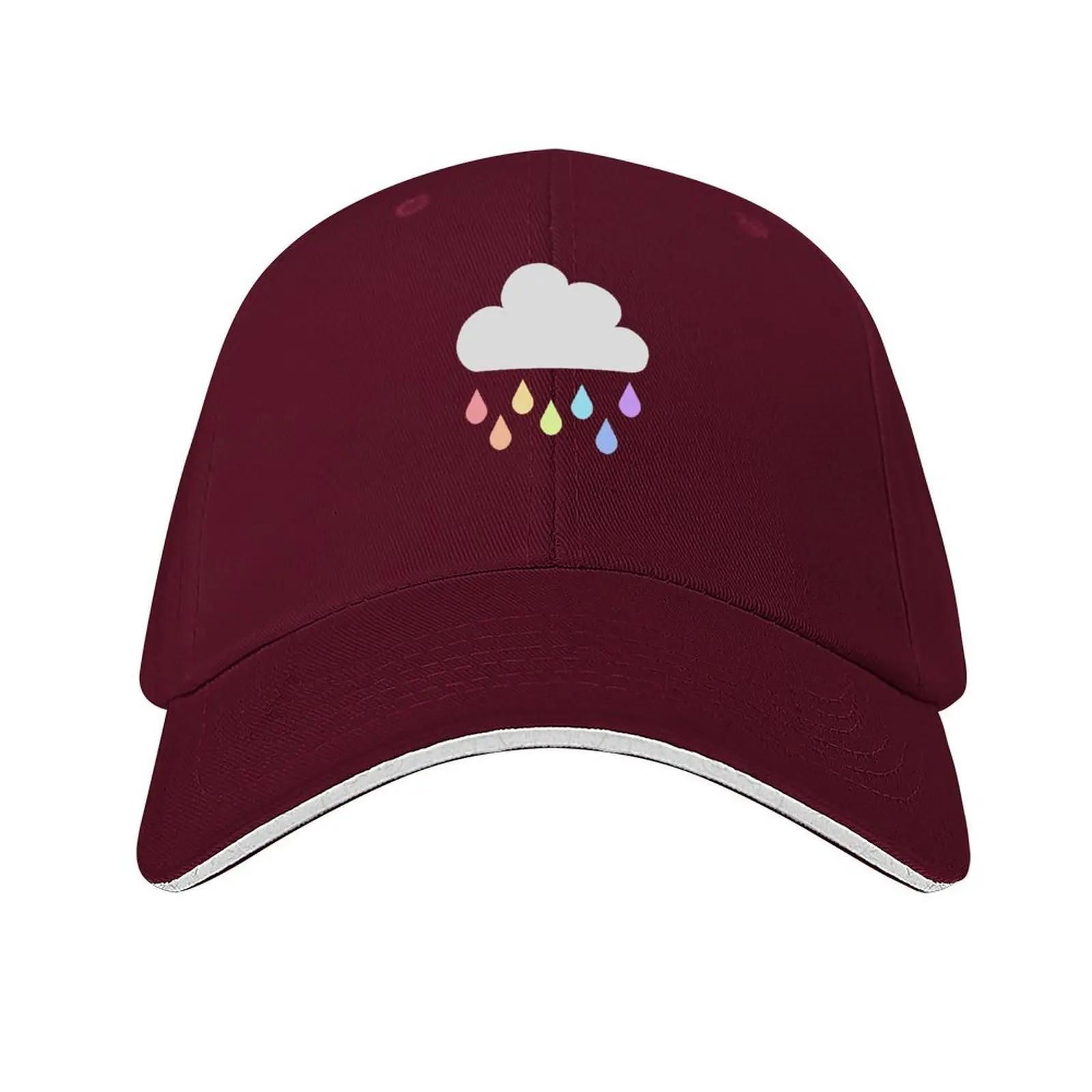 

Rain Cloud Rainbow Baseball Cap Icon New In Hat Luxury Unisex cap Anime Unisex Womens