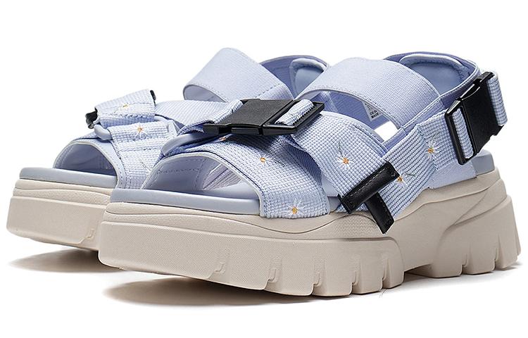 Li Ning Женские пляжные сандалии Белые/Синие AZGS016-2