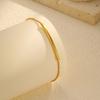 New Minimalist Round Bent Pipe Bead Bracelet for Women, Stainless Steel Gold Color Bracelet Dainty Luxury Jewelry for Gift