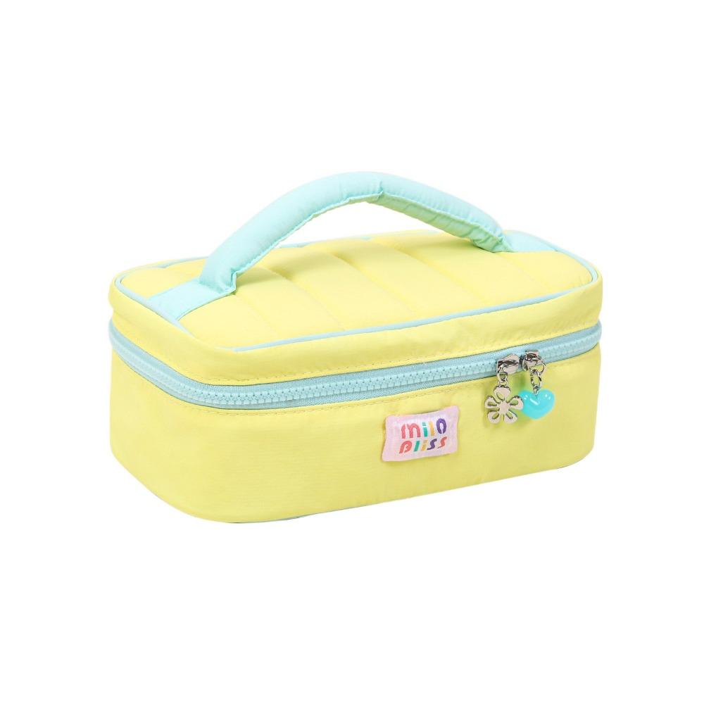 Handbag Contrast Color Cosmetic Bag Macaron Color Toiletries Bag Sweet Fresh Makeup Bags  Student