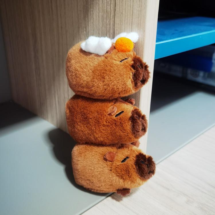 peluches Capybara Plush Keychain Bag Pendant Hanging Decoration Cute Stuffed Doll Toy Desktop Doll Ornament Car Keyring Kid Gift
