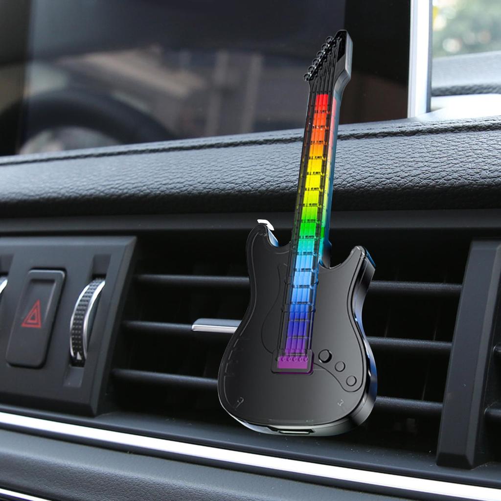 Automobil Lufterfrischer Auto Aromatherapie Diffusor Auto Ausströmer Duftdiffusor Mit Atmosphärenlicht Kleine Gitarrenform