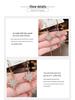 Zircon Flower Tassel Earrings, Korean Style, S925 Silver Needle, Slim Face Design