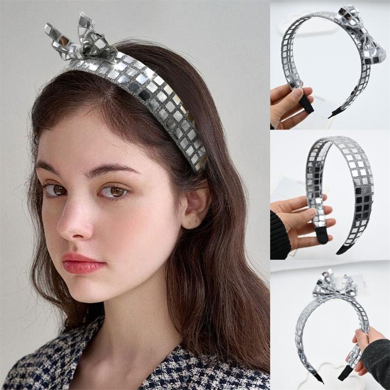 Stylish Sparkles Sequins Embellished Headbands Soft Breathable Fashion Hairpiece for Wedding Party Special Occasion